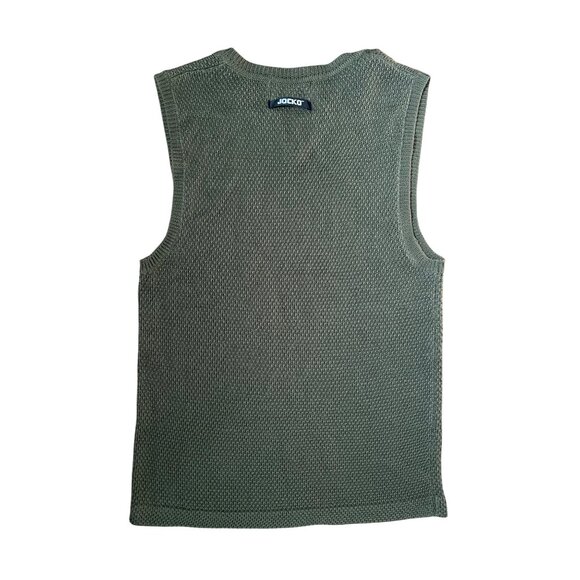 Jocko Sleeveless V-Neck Men's Sweater Vest Medium Olive Green - Picture 2 of 6